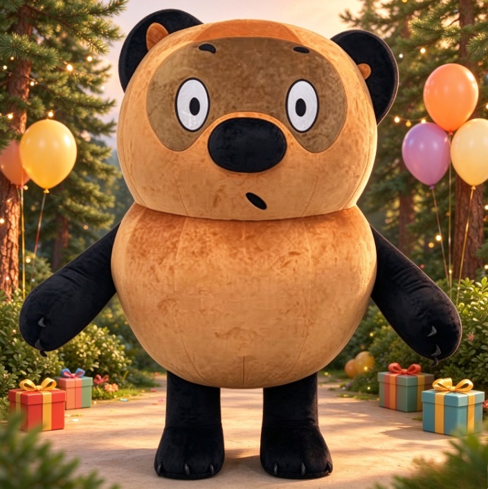 Event Party - Costume de mascotte gonflable ours brun