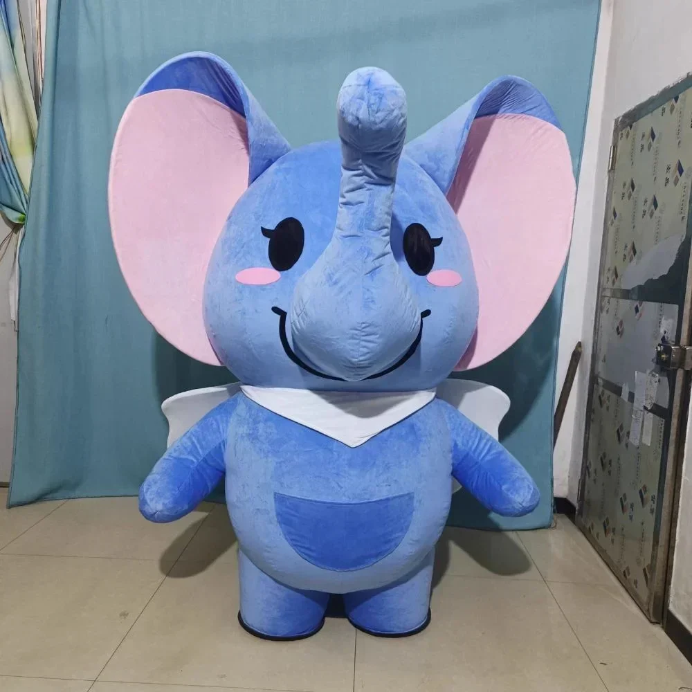 Event Party - Costume de mascotte d'éléphant gonflable géant,