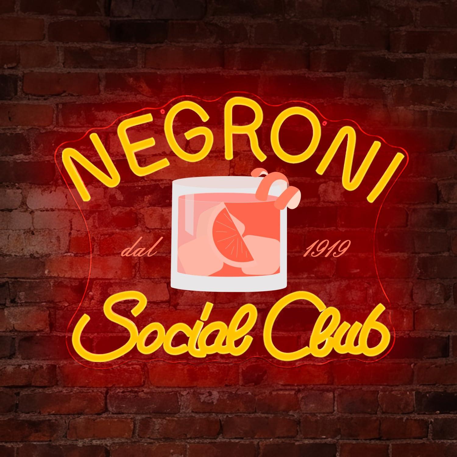 Neon Sign Party - Enseigne néon LED pour cocktail Negroni