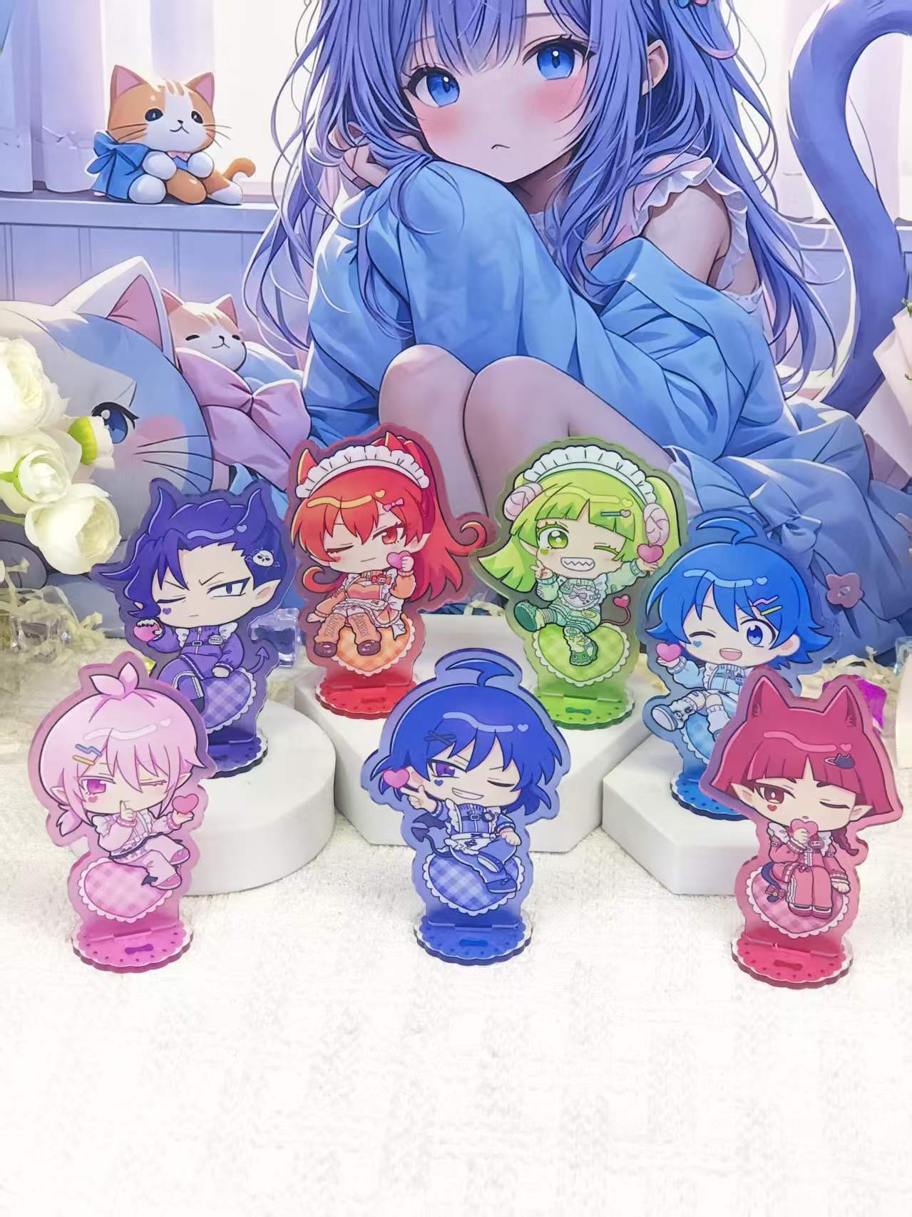 Event Support - Ensemble de figurines en acrylique Iruma-kun,