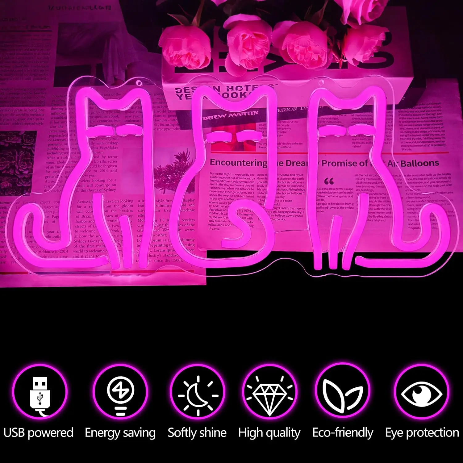Enseigne néon « Chats », lumiè - Neon Sign Party avis et prix