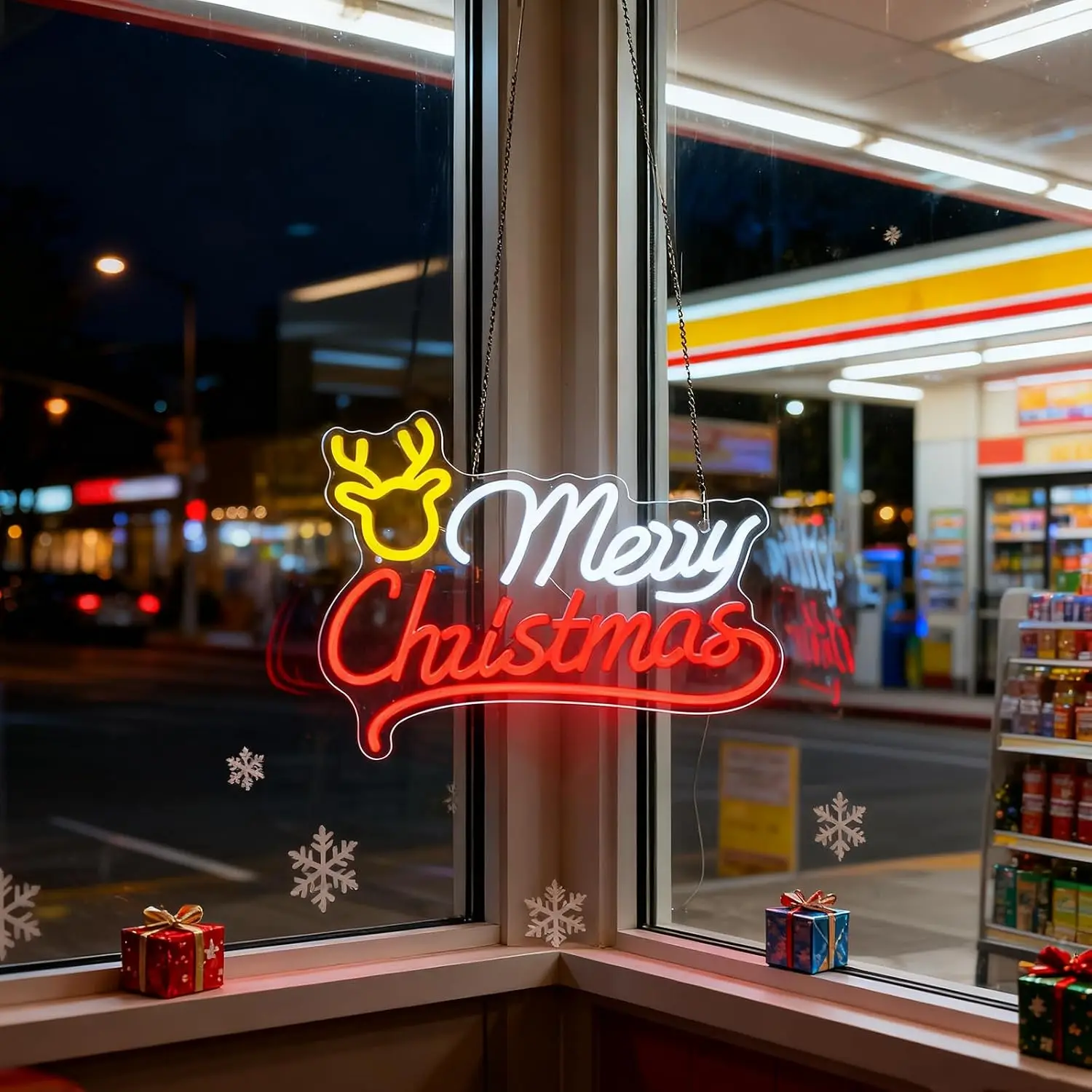 Enseigne néon renne Joyeux Noë - Neon Sign Party avis et prix