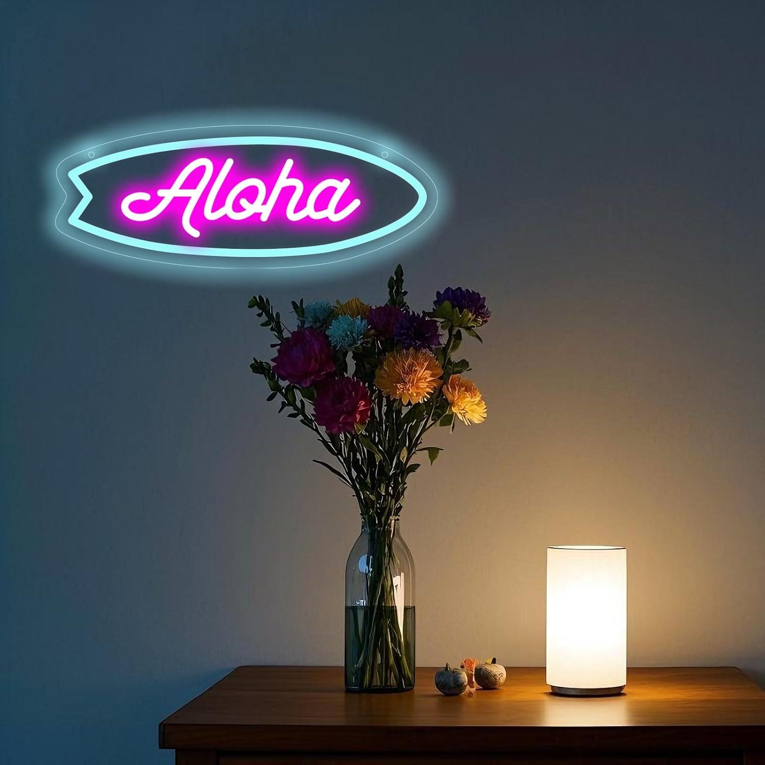 Enseigne néon Aloha Surfboard, - Neon Sign Party avis et prix