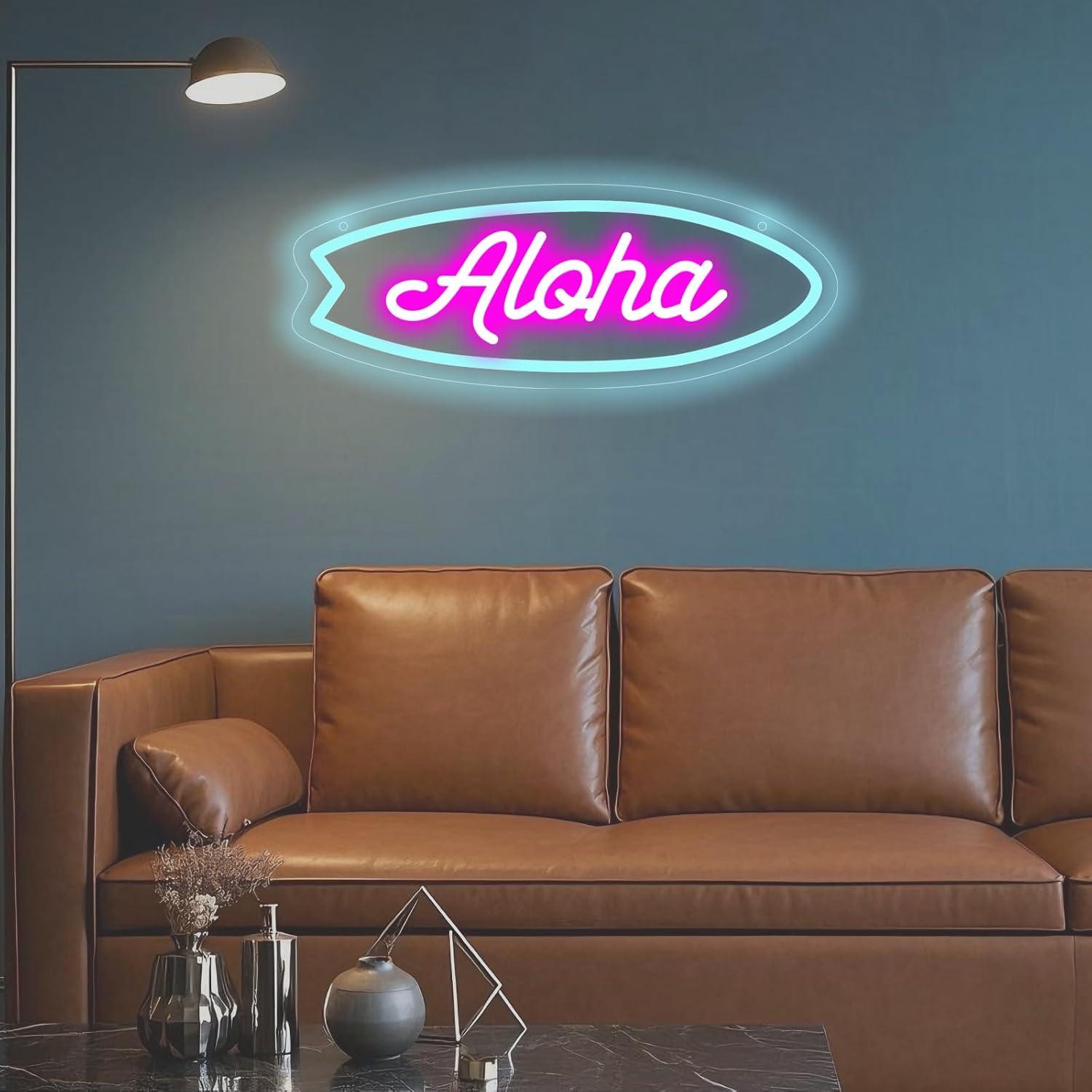 Enseigne néon Aloha Surfboard, - Neon Sign Party avis et prix